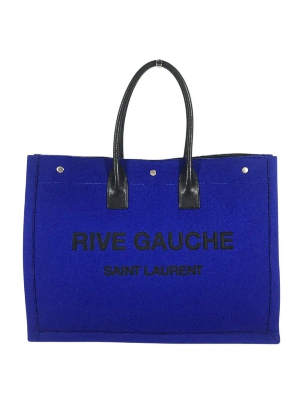 Saint Laurent Paris Tote Bag Rive Gauche Felt Blue